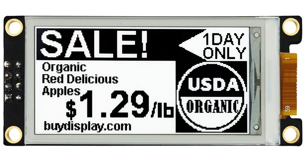 Black 2.13 inch e-Paper Display Module for Arduino,Raspberry Pi