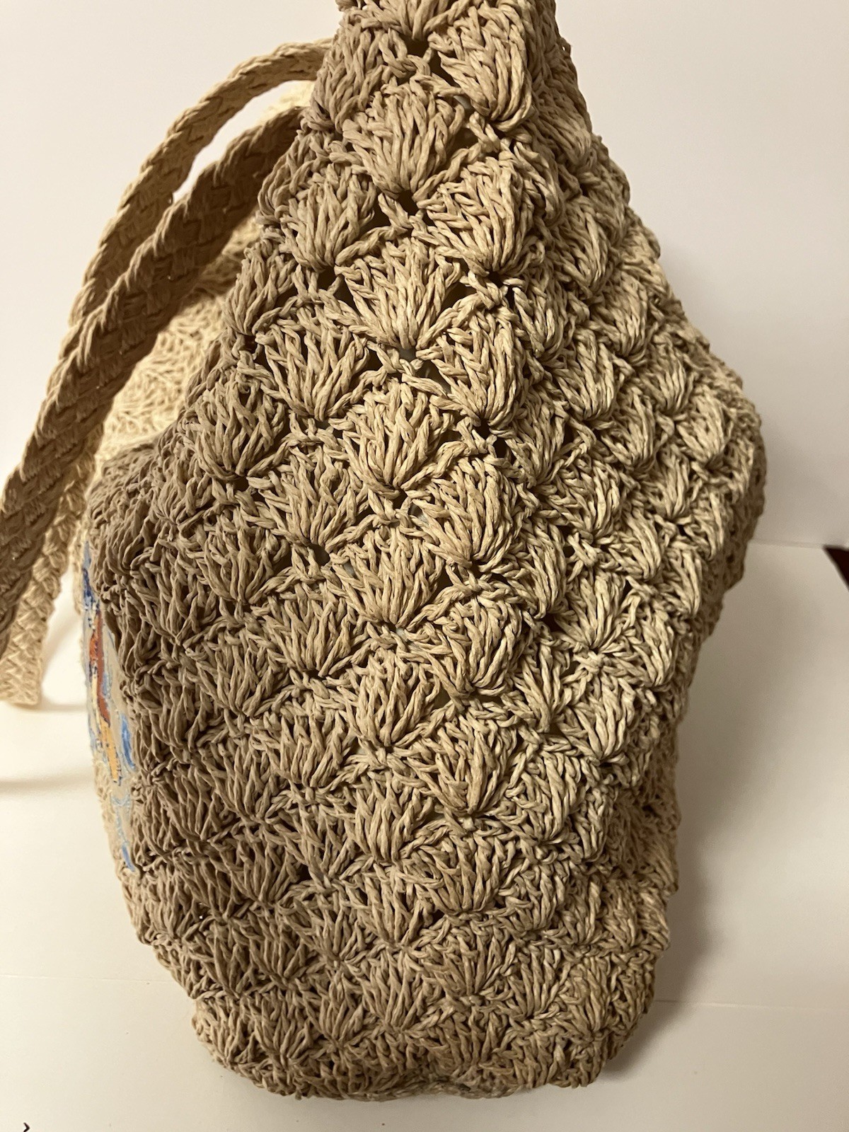 VINTAGE Disney Lady & the Tramp Woven Straw Tote Wallet Card Coin Case Lot EUC