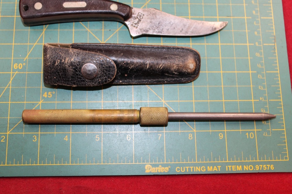 Schrade Old Timer 152 Knife & EZ Lap Diamond Sharpener W/ Sheaths