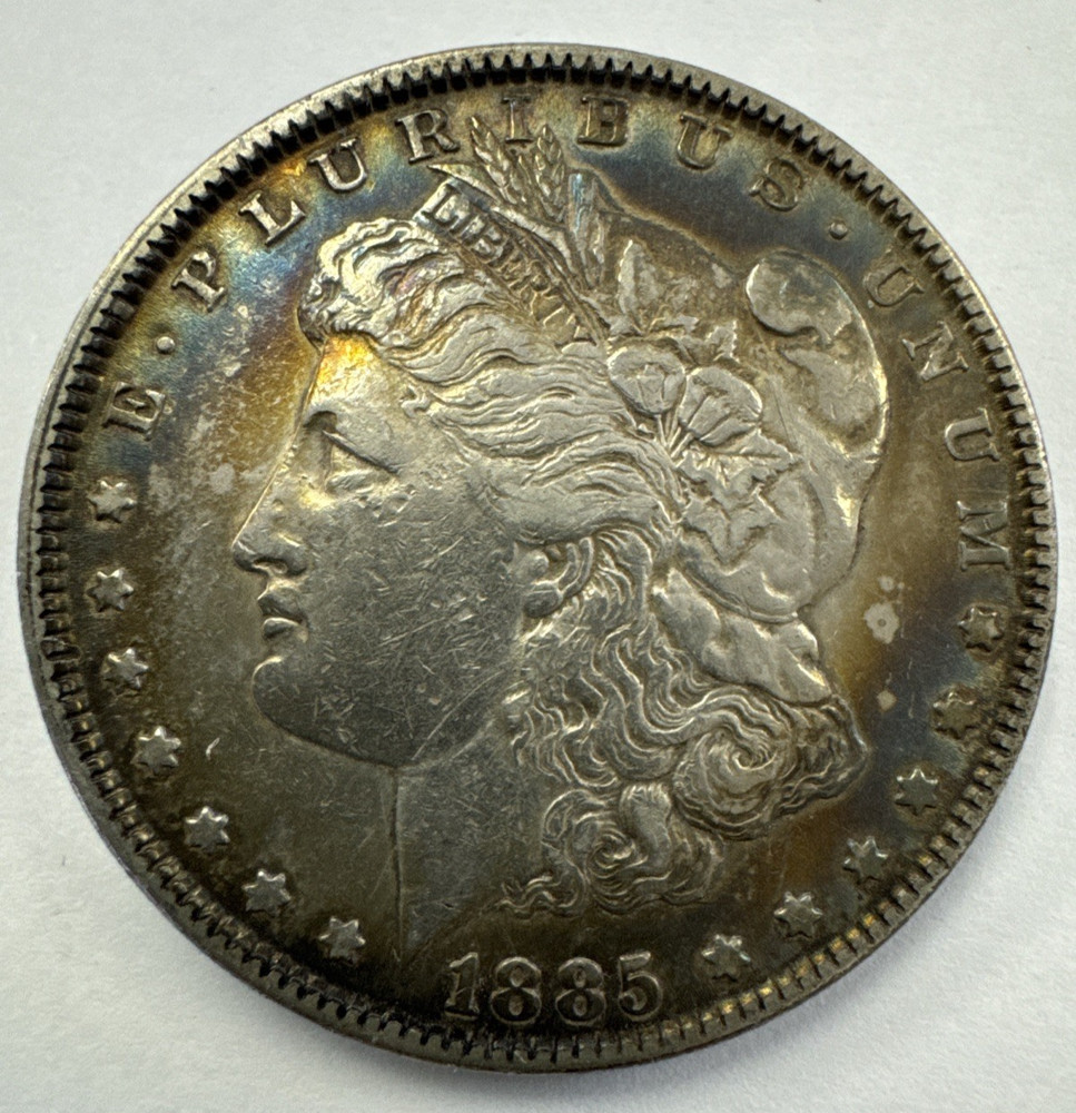 1885 P Morgan Silver Dollar Toned