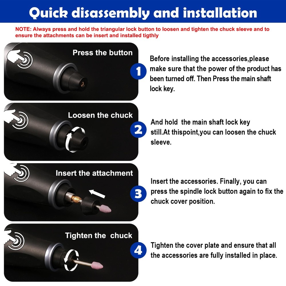 Customizer Engraving Pen for All Materials - Cordless gray