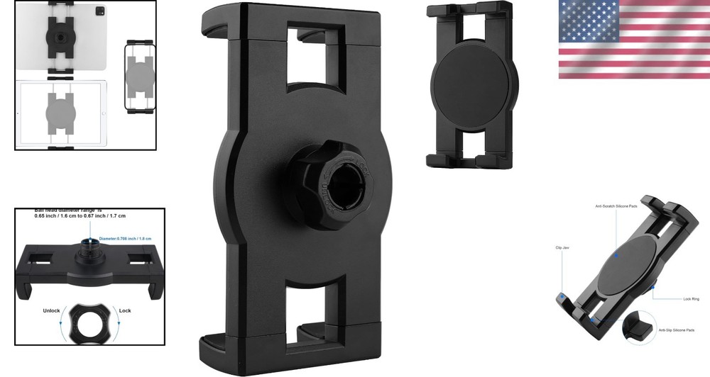 Durable Waterproof Tablet Clamp with 17mm Ball Joint Socket for Various Devices
