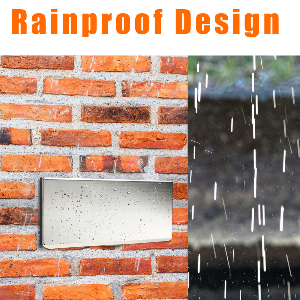 OPEN BOX Rainproof Through the Wall Locking Mailbox with 10'' Adjustable Chute