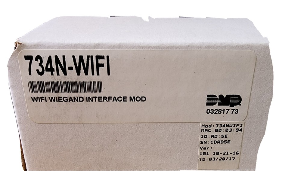 DMP 734N - WIFI Wiegand Interface MOD. With Installation And Programming Guide