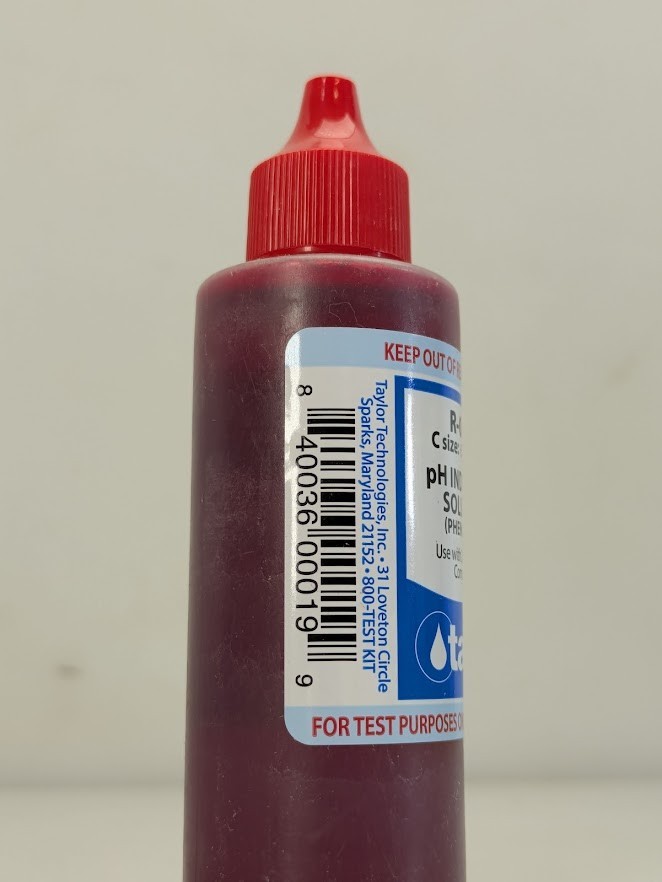 Taylor Technologies R-0004 pH Indicator Solution Reagent Phenol Red, 60 ml/2 oz