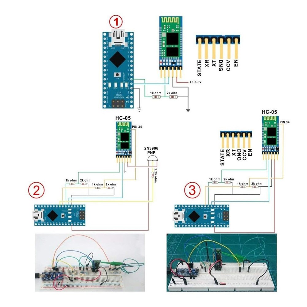 hiBCTR 2 Pack HC-05 Serial Data Communication Component - EDR 2.0 Logic Node,...