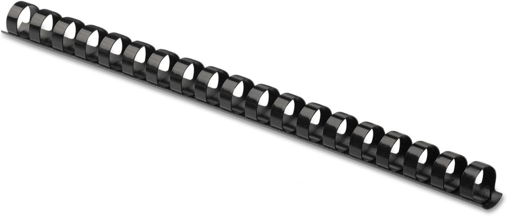 52326 Plastic Binding Combs - round Back, 1/2 Inches, 90 Sheets, Black, 100 Pack
