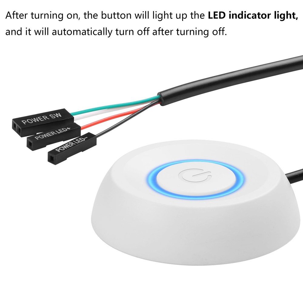 SinLoon PC Power Switch - Desktop Computer External Remote Start White