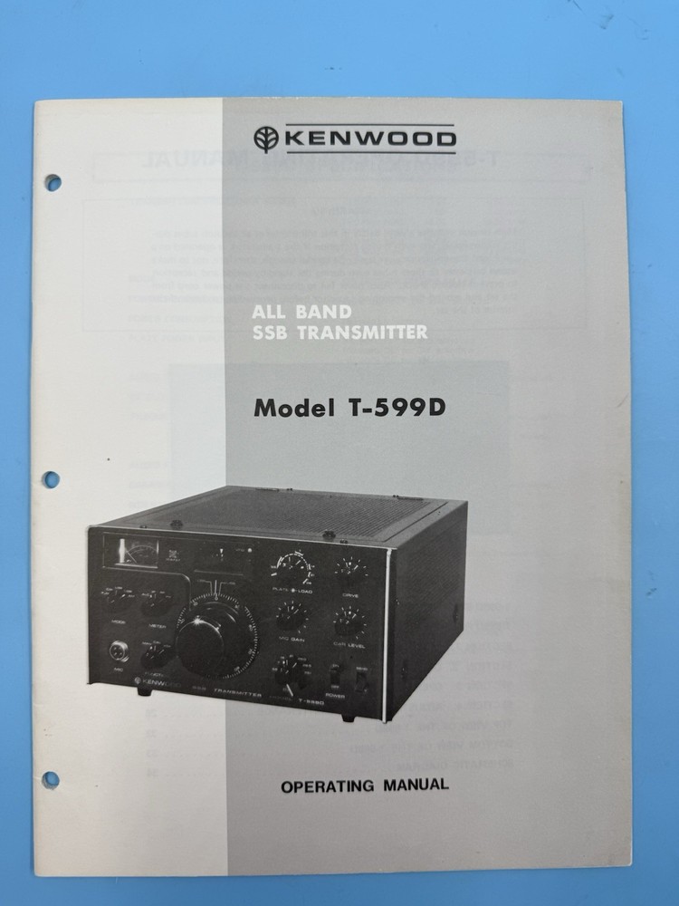 Kenwood T-599D Instruction Operating Manual