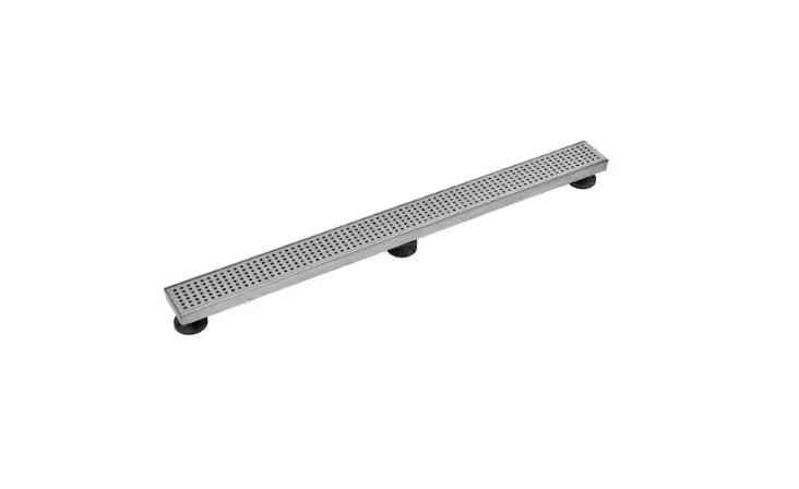 Oatey Designline 36 in. Stainless Steel Linear Shower Drain with Square Pattern