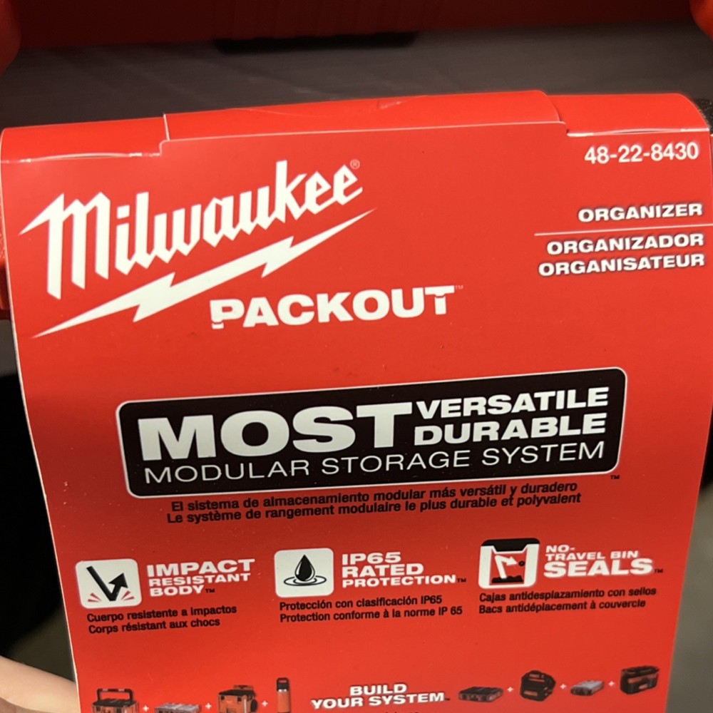 Milwaukee Packout Tool Organizer Red Stackable Foam Inserts Interior Tray