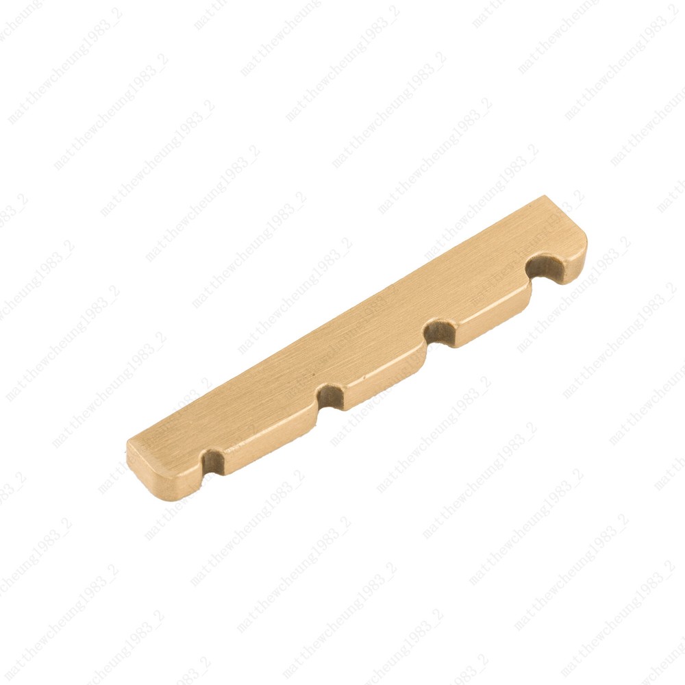 Pre-slotted 38mm 4 String Solid BRASS NUT For Fender JAZZ Bass FLAT Bottom