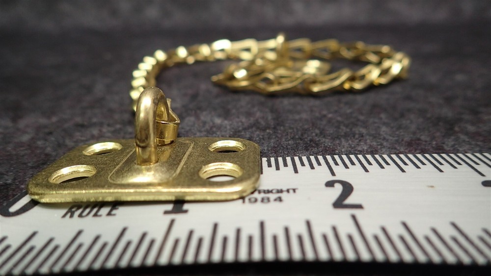 H.B. Ives 82F3-12" Transom Chain, Solid Brass Construction, Polished (G17)