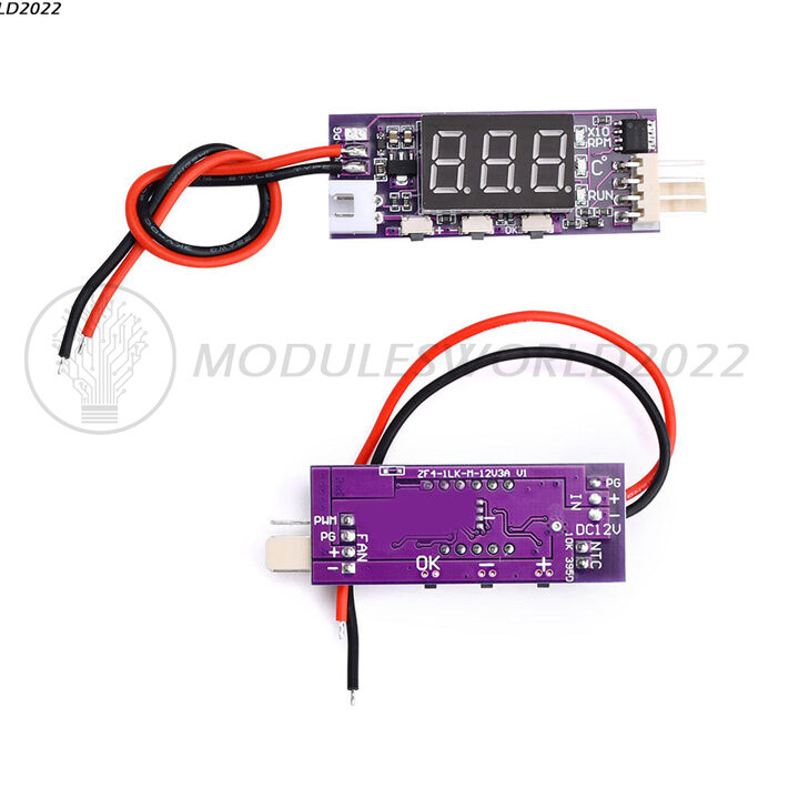 DC 12V 3A 4-Wire PWM PC CPU Fan Temperature Control Thermostat Speed Controller