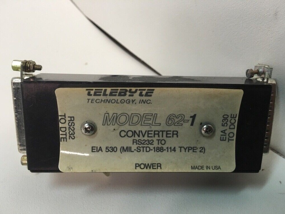 TELEBYTE TECHNOLOGIES 62-1 CONVERTER RS232 TO EIA 530