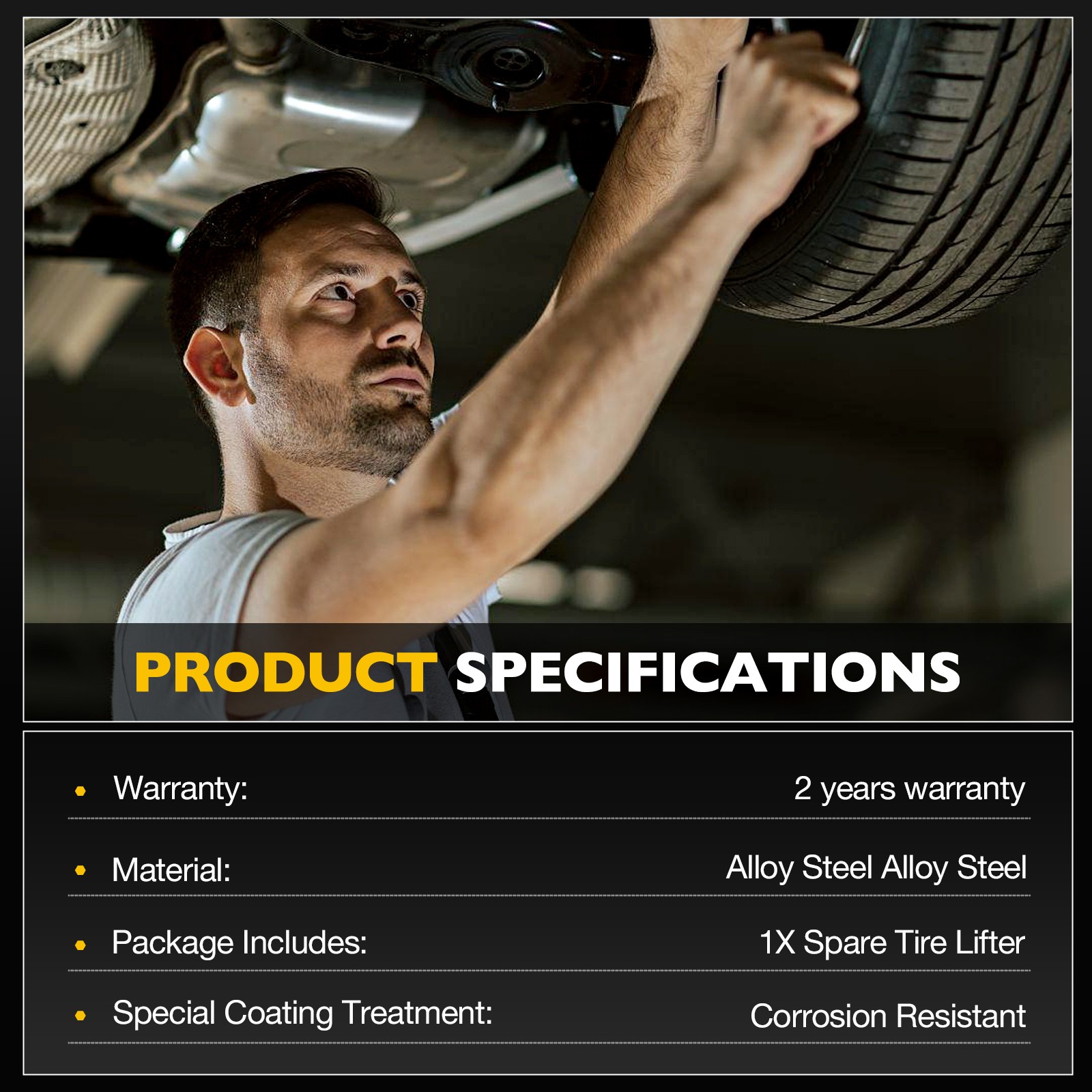 925-502 Spare Wheel Tire Hoist Assy For 09-20 Honda Pilot Acura MDX 74711SZAA01