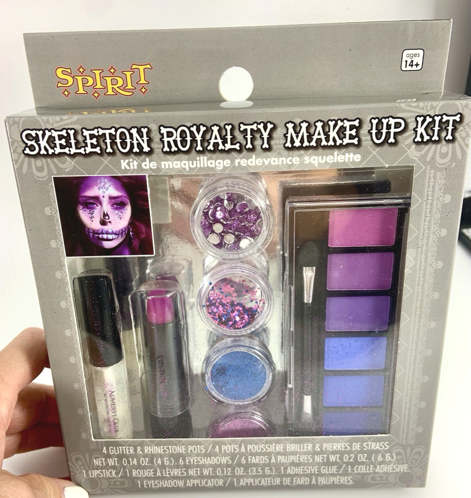 New Halloween Skeleton Royalty Make Up Kit