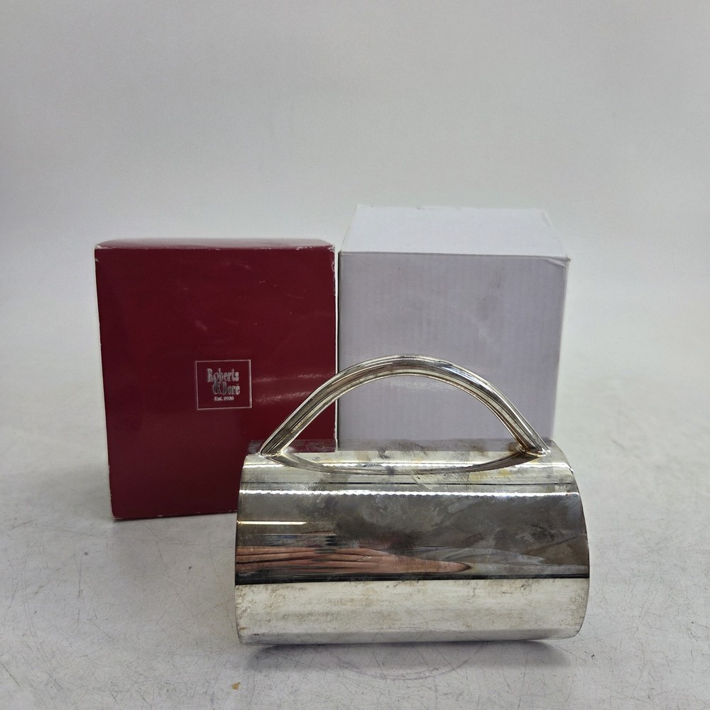 Roberts and Dore Silver plated Wine bottle holder Drip Ring Missing from the set