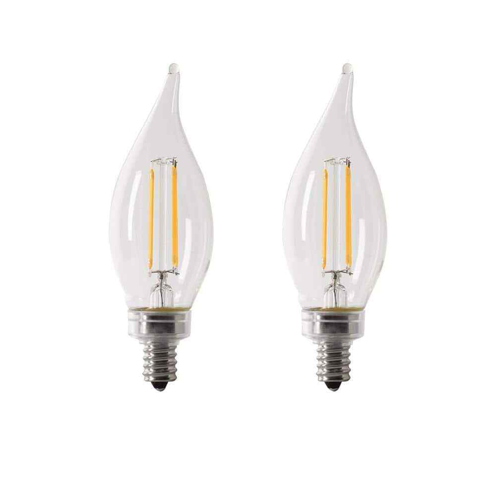 Feit Electric 40-Watt Equivalent BA10 E12  Light Bulb, Soft White (2-Pack)