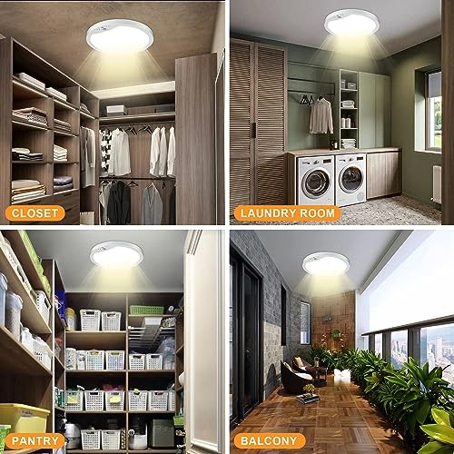 2-Pack 20W Motion Sensor Ceiling Lights Hard-Wired, 9Inch 4000K Neutral White