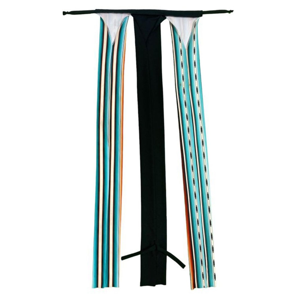 Teal Serape Braid-in Lycra Tail Bag