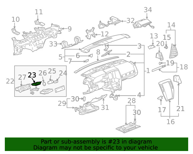 Genuine GM Compartment 25790290
