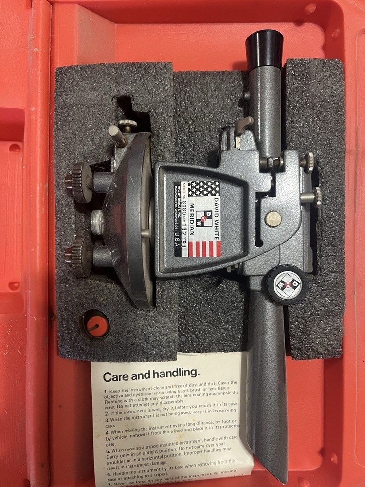 DAVID WHITE MERIDIAN MODEL 8090 Optical Transit Level SM37
