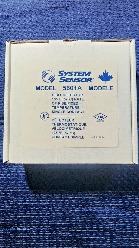 SYSTEM SENSOR-5601A Heat Detector 135F Fixed Heat with base. NO Tariffs in US