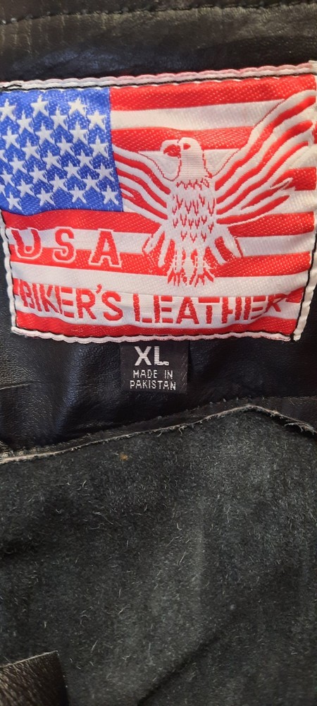 Men's USA Bikers Leather Chaps