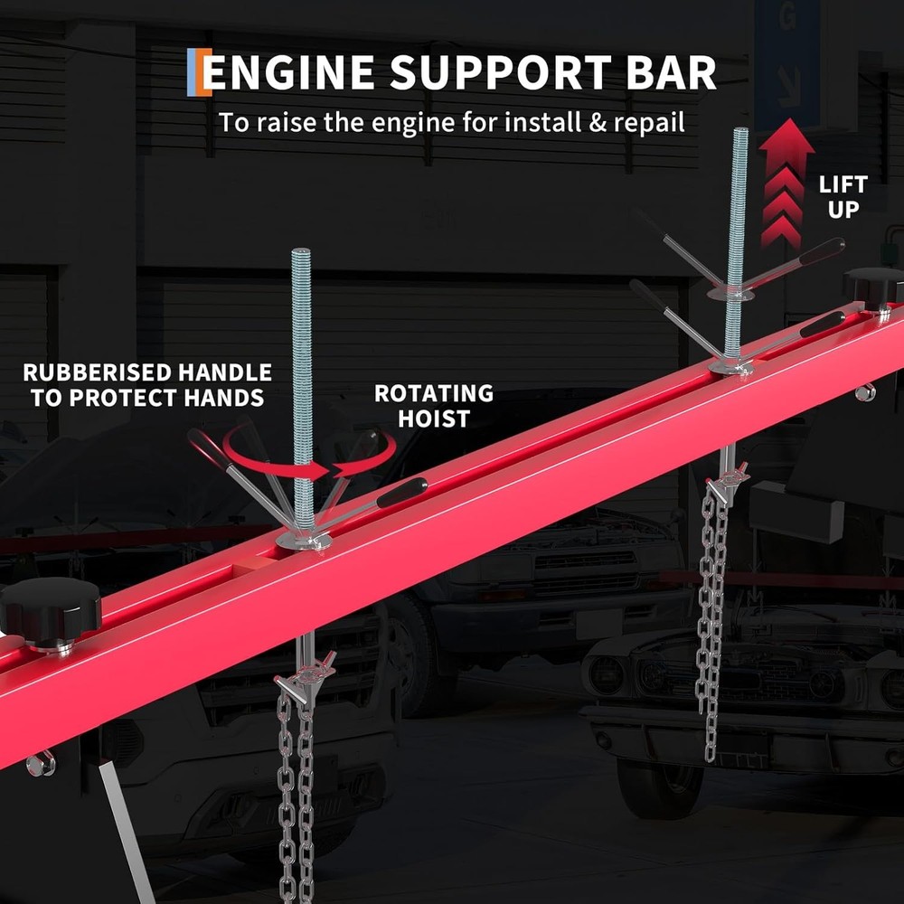 Engine Support Bar 1100 LBS Capacity Motor Transverse Bar Engine Load Leveler