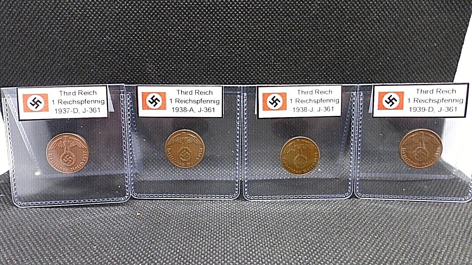 Nazi Bronze Coin - 1 Reichspfennig Third Reich Eagle Swastika Labeled WW2 Relic