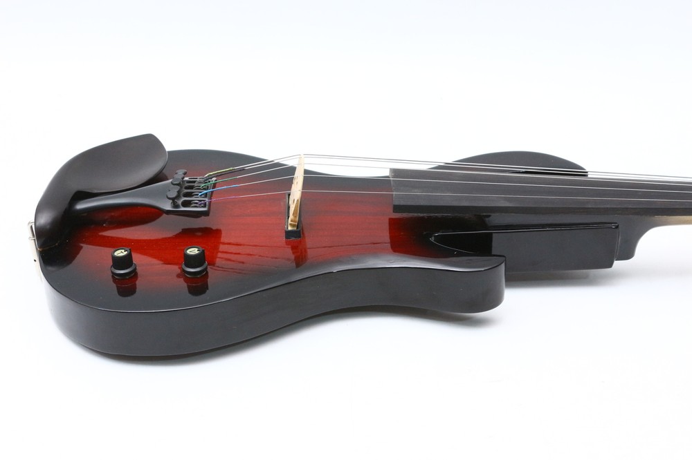 5 String Guitar Style Electric Violin 4/4 Full Size Solid Wood Violin with Case