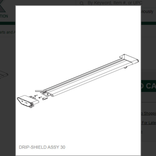 DRIP-SHIELD ASSY 30 # 2101452-01S