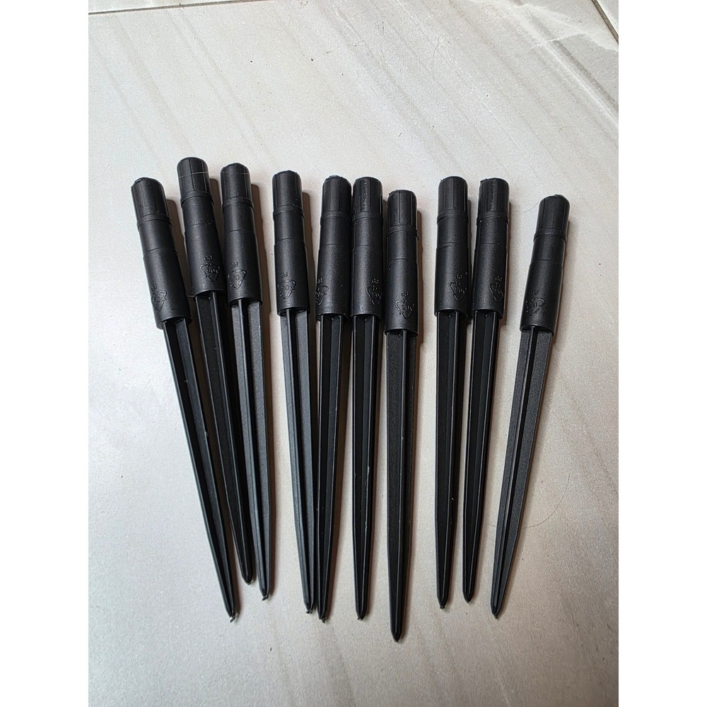 10 Pack Black Plastic Replacement Ground Stakes for Solar Landscape Path Lights