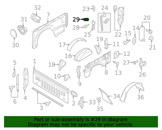 Genuine Ford Tailgate Stop Bumper HC3Z99439A00A