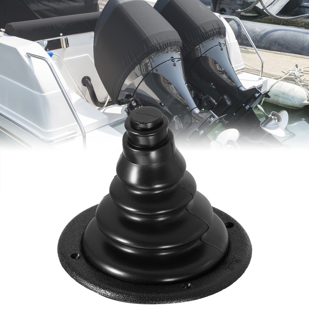 12cm 4.72" Cone Shape Boat Steering Shift Cable Boot Protective Bellows Black