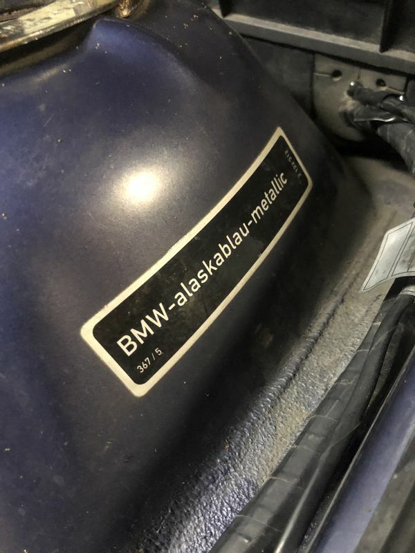 BMW Sticker Decal Paint Code Label E30 E31 E32 E34 E36 E38 E39 E46