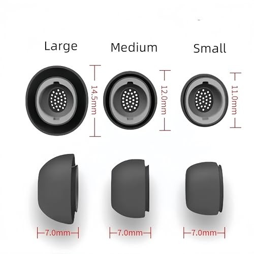 Ear Tips for Galaxy Buds 3 Pro Eartips With galaxy buds3 pro ear tips Black