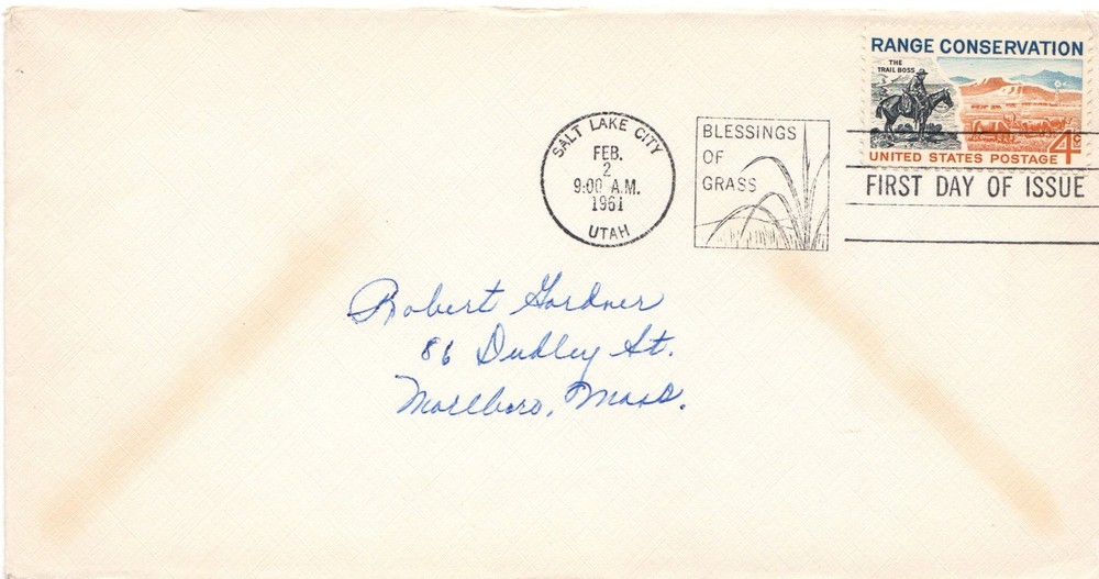 US Stamps Range Conservation FDC #1176 1961 4c