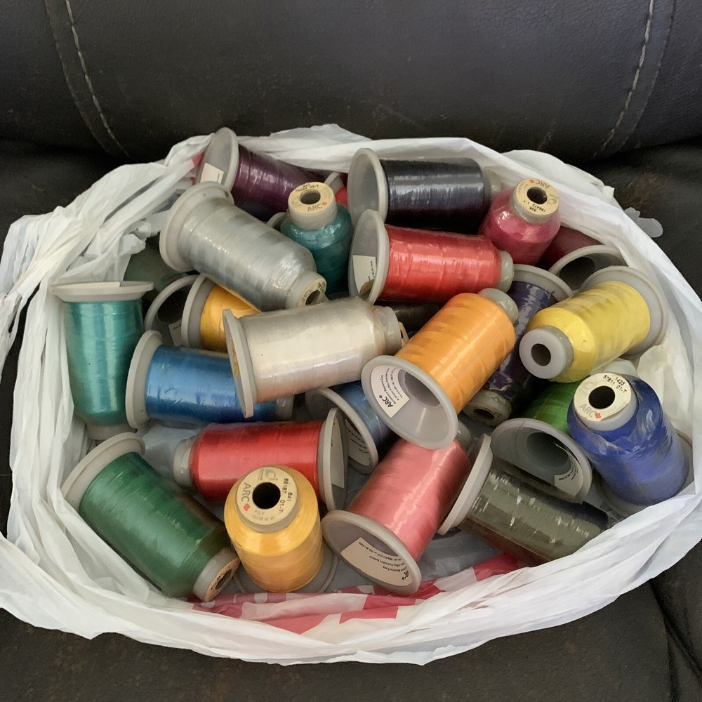 Arc Polyester Embroidery/Sewing Machine Thread - Assorted Colors, 27 Pieces