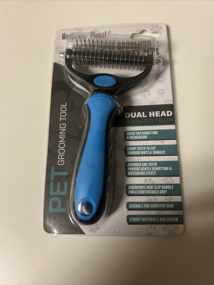 NEW Maxpower Planet Pet Grooming Tool Dual Head Rounded Teeth