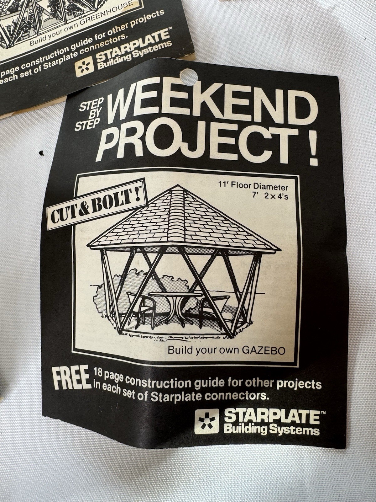 Star Plate Building System 11 Pc Set NOS 1982 Gazebo Pergola Connectors