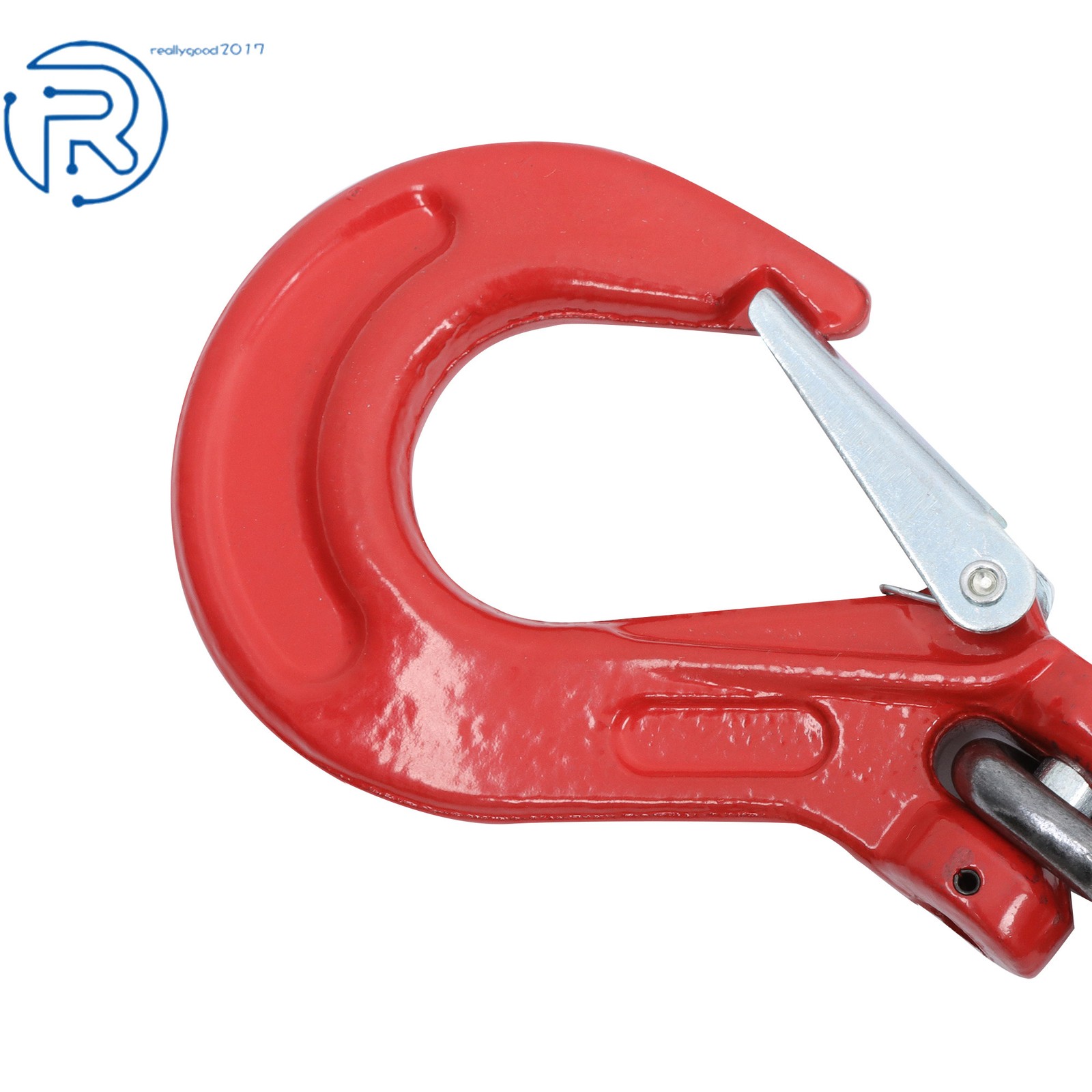 5/16" × 5' 11000 lbs Chain Sling 4 Legs G80 Lifting Chain with Grab Hooks Red