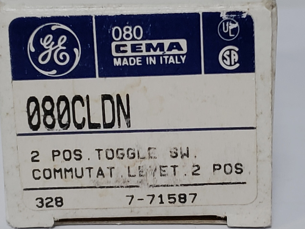 GENERAL ELECTRIC 080CLDN TOGGLE SWITCH 2 POSITION NIB