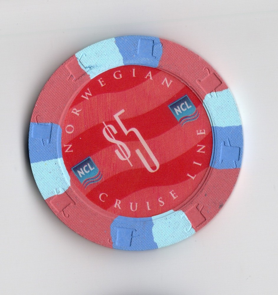 Norwegian Cruises NCL $5 HC Small Insert Casino Chip