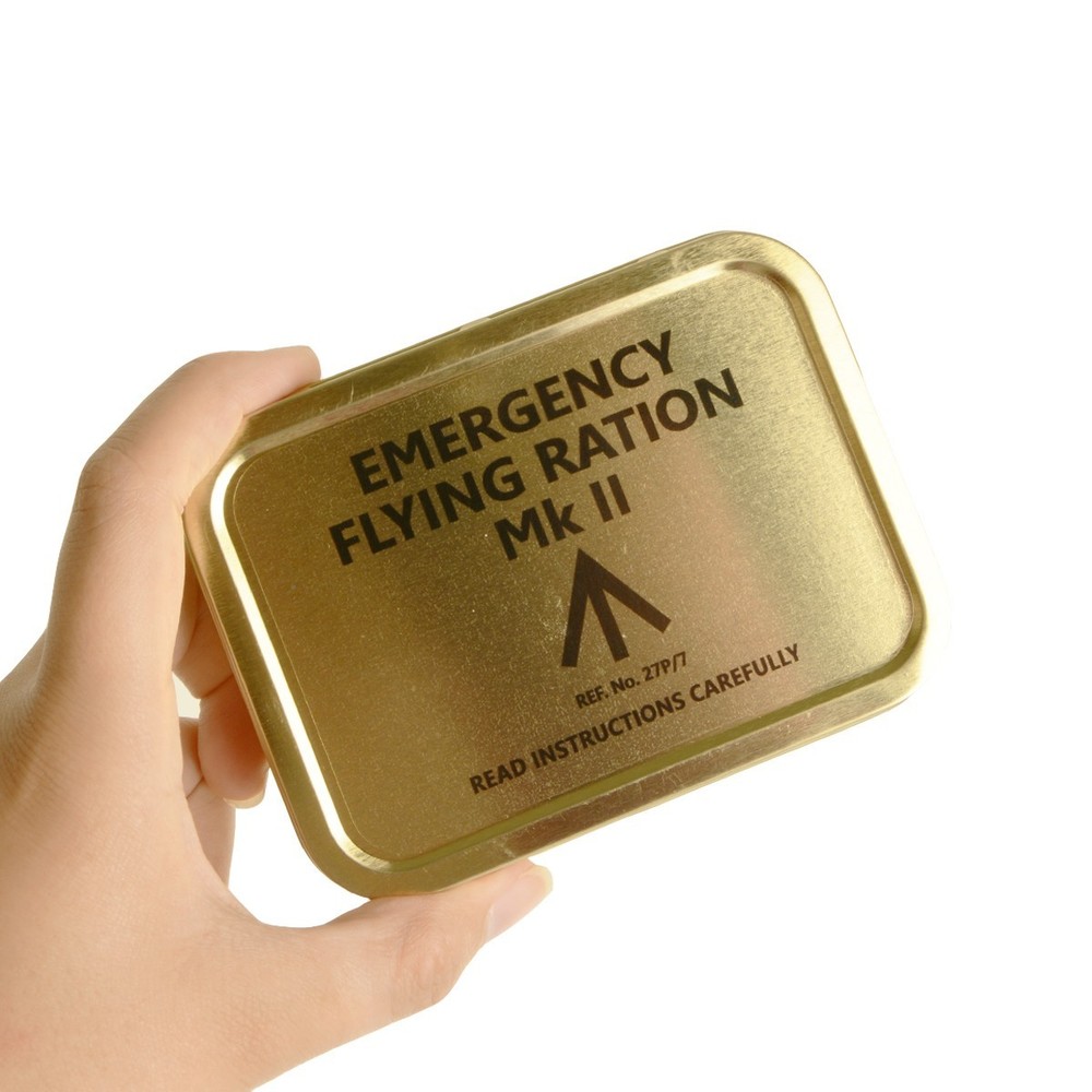 WW2 Emergency Flying Ration Mk II Tin - Reproduction - Gilt-coloured