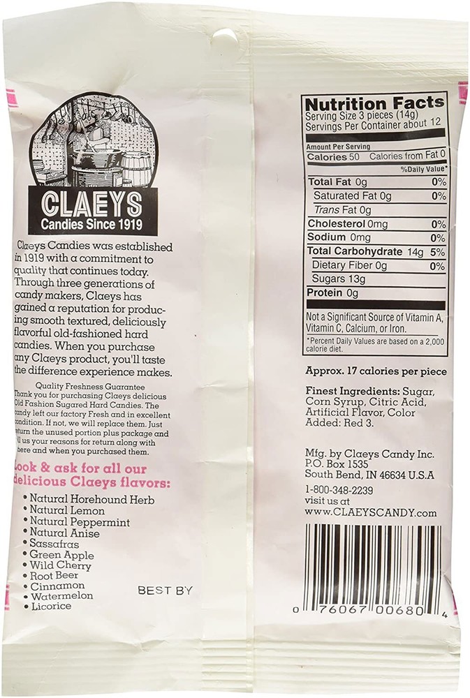 Claey's Watermelon Hard Candy - 6 oz