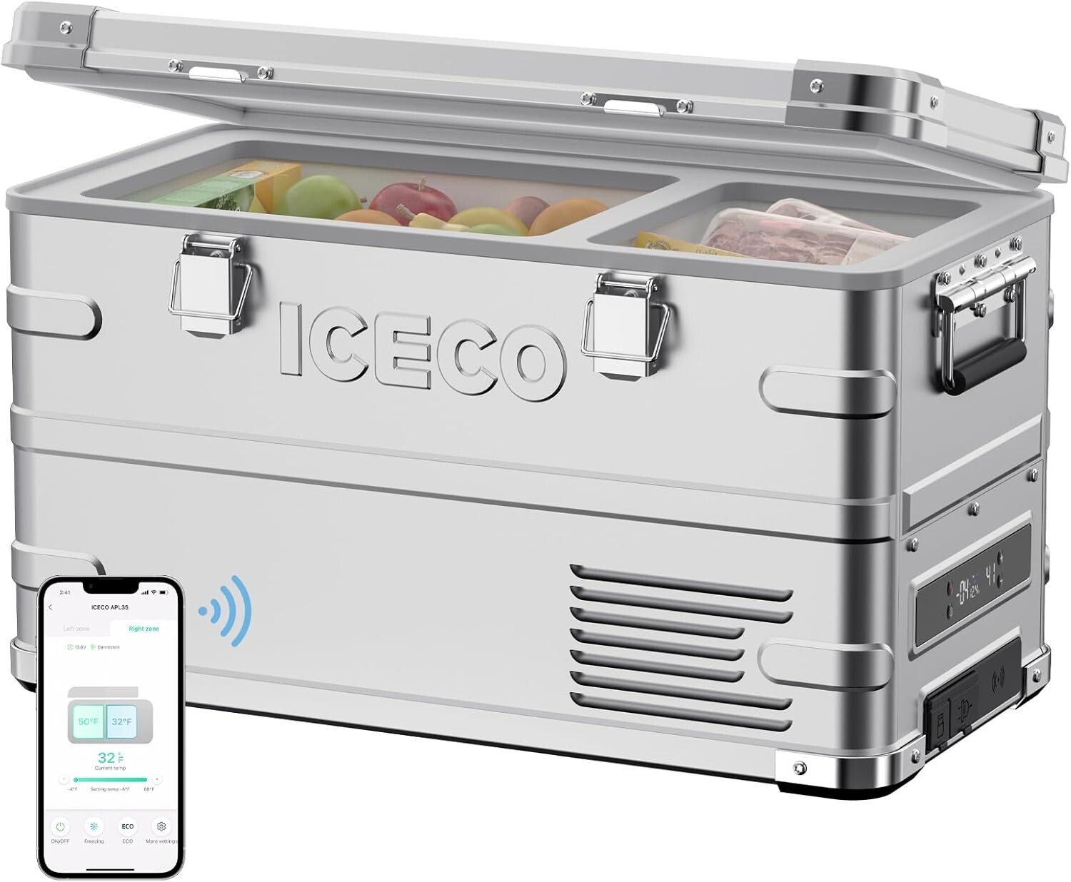 ICECO APL35 12 Volt Car Refrigerator Portable Fridge Freezer -4℉~68℉ for Outdoor