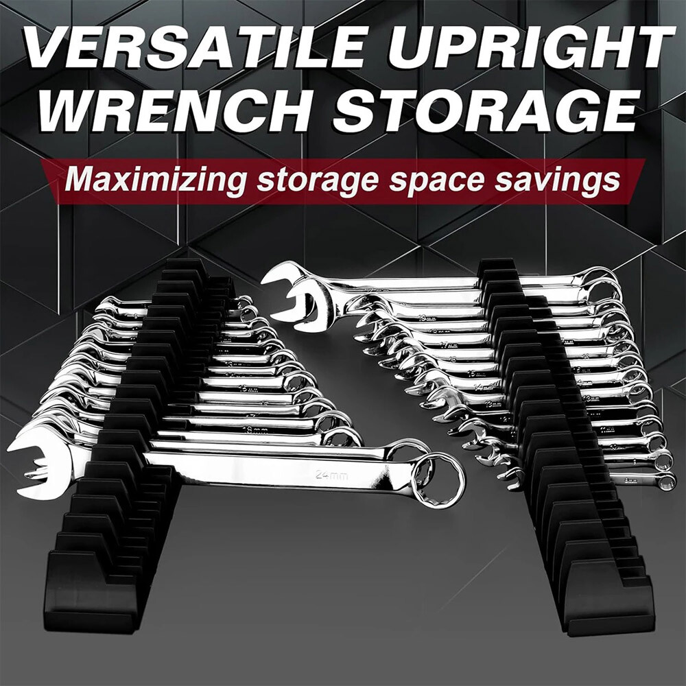 40x Magnetic Modular Wrench Organizer Compact Tool Storage Slots hold Tools SAE