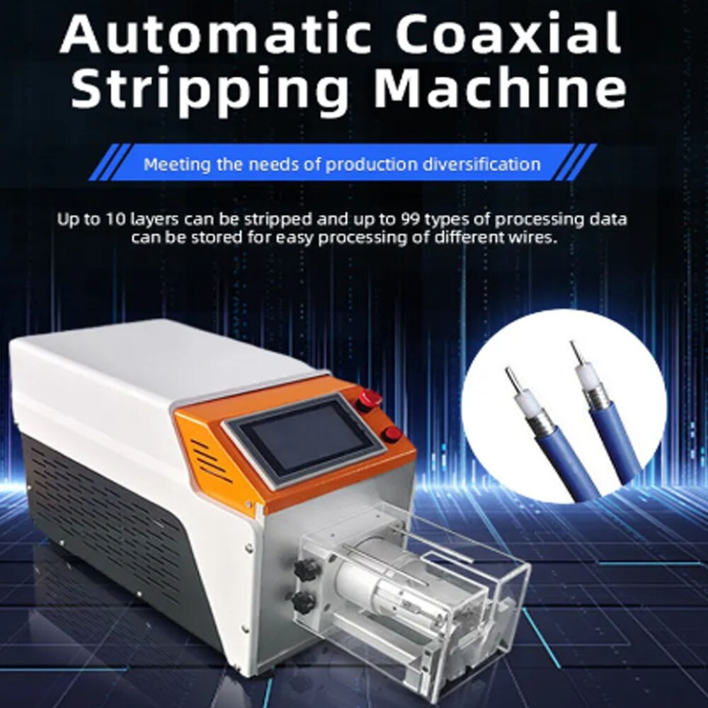 110V Automatic Multilayer Coaxial Cable Rotary Stripping Peeling Machine